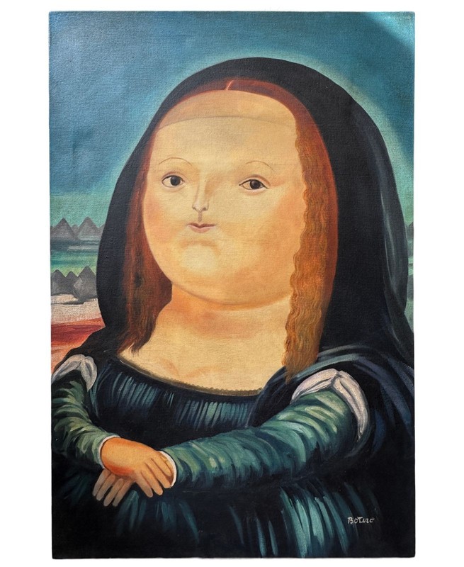 FERNANDO BOTERO OIL ON CANVAS PAINTING MEASURES WITH FRAMED 40x60CM