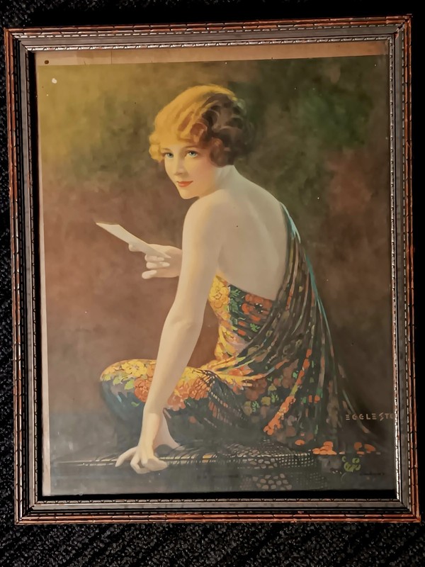 ORIGINAL Pinup «Wonderful One» Knapp CO NY, LYTHOGRAPH By Artist Eggleston 1927