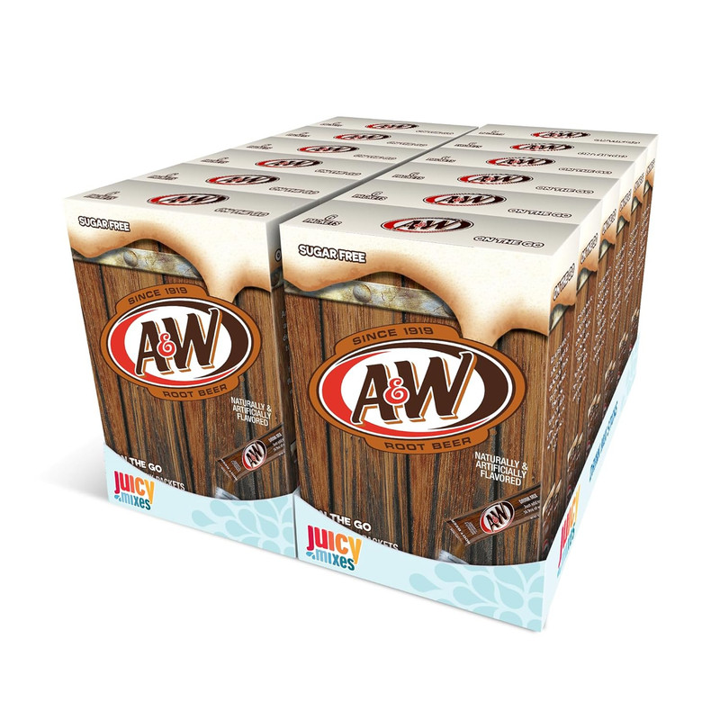 A&W, Root Beer – Powder Drink Mix - (12 Boxes, 72 Sticks) – Sugar Free & Delicio gallery