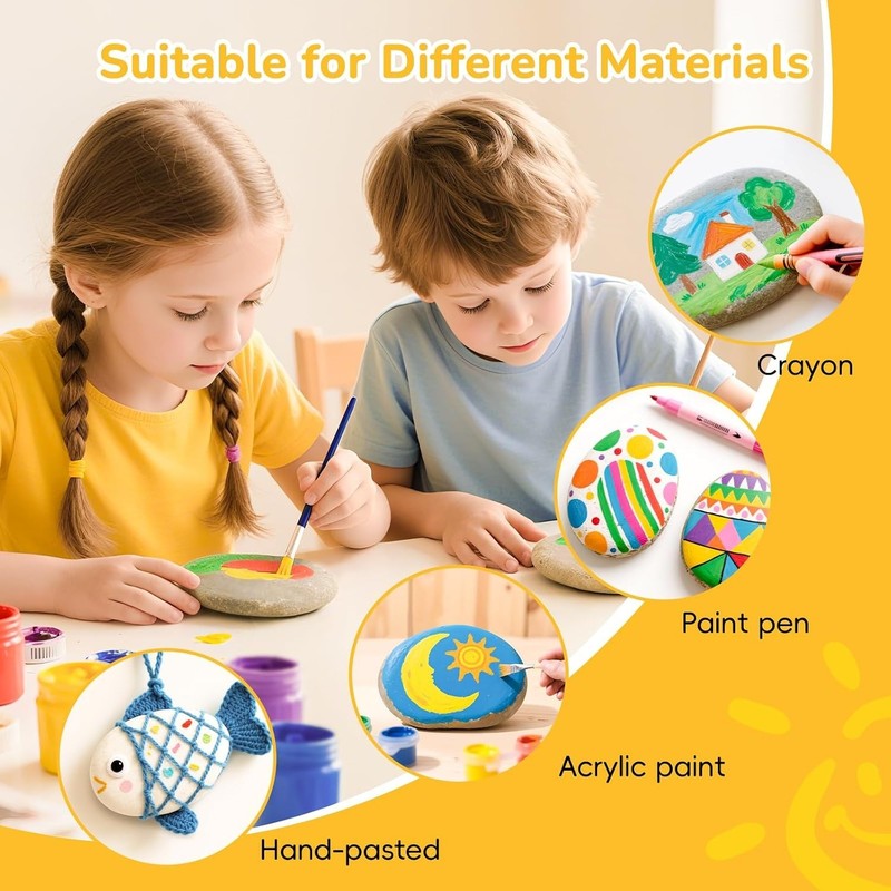 Natural Stones for Painting, 4-5 Inch - 30 Pack gallery