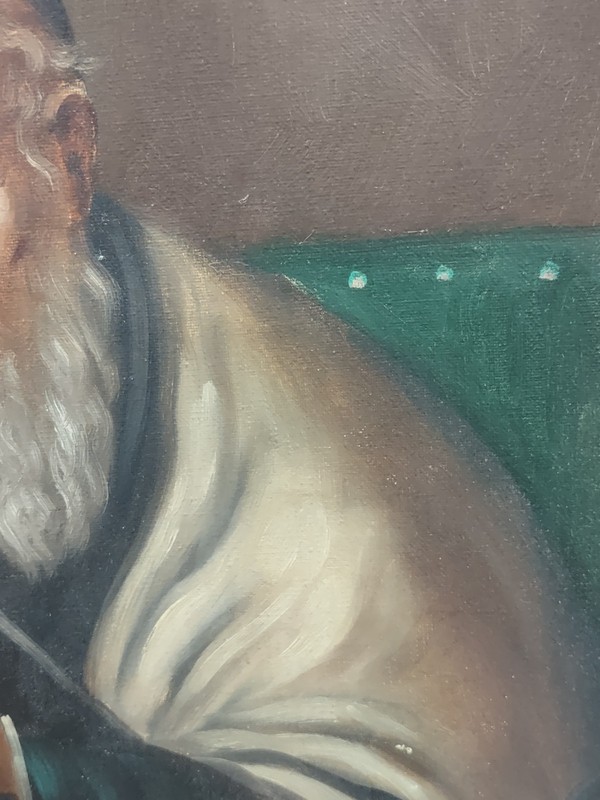 "Portait Of Rabbi" Original Jewish-Dutch Signed Oil On Canvas gallery