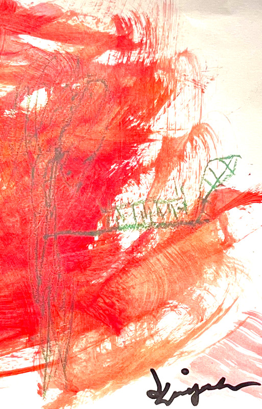 GUAJARDO Original Contemporary Expressionism Caterpillar 9X5 Paper Signed Art gallery