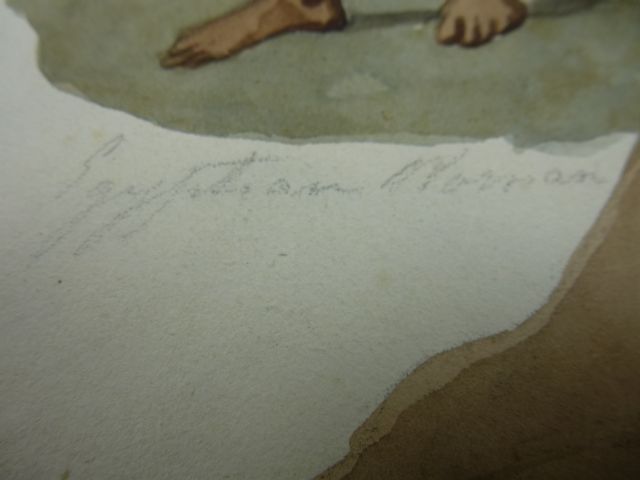 Watercolor "Oriental" circa 1900 / unknown artist Arab Bedouin gallery