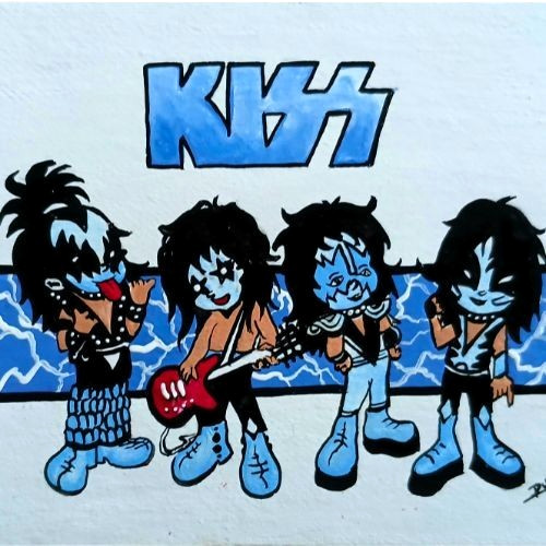 KISS BAND ACEO Original Music Rock Anime Art Card Acrylic Hand Painting NEW OOAK gallery