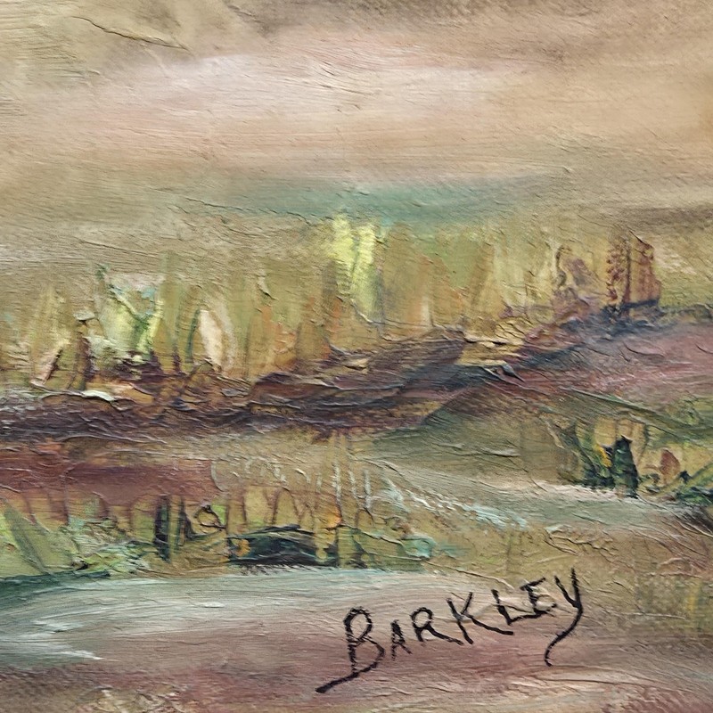Original Tree Landscape Painting 1962 Swope Gallery Exhibition gallery