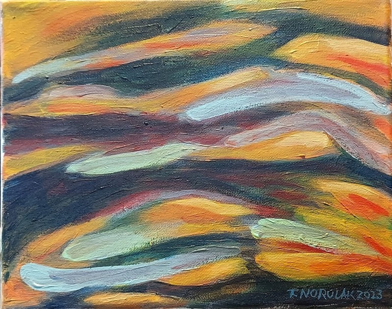 Abstract Fantasy 10 original abstract painting acrylic on canvas 2023