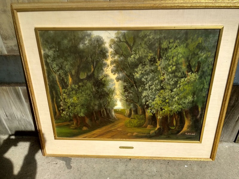 MARCEL ROCHE (1890-1959) SIGNED FRENCH POST IMPRESSIONIST OIL LANDSCAPE 39 X41″