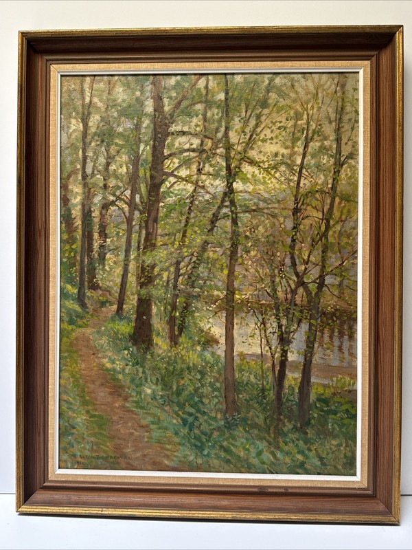 ANTIQUE PAINTING IMPRESSIONIST MASTERFUL CARLTON THOEDORE CHAPMAN NEW YORK CA