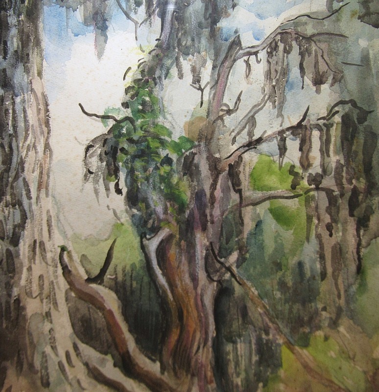 Otto Rothenburgh 1930s Louisiana Bayou WC Listed New Jersey Artist gallery