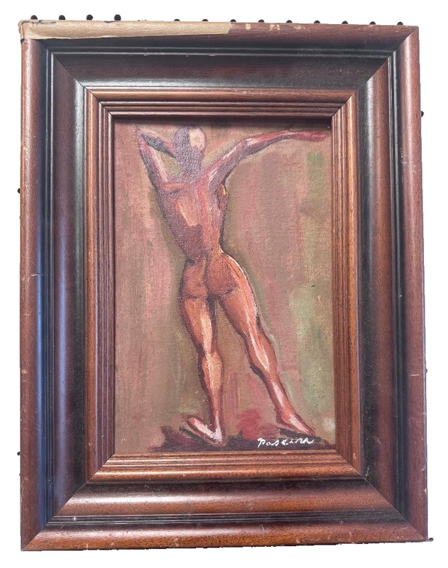 Original Oil on Board by Jules PASCIN [Julius PINKAS] (1885-1930) Nude Woman