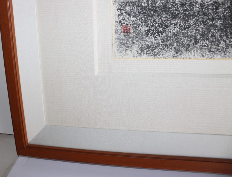 ORIGINAL INK ON PAPER SIGNED CHINESE SEAL RED STAMP CHOP COUNTRYSIDE VILLAGE gallery