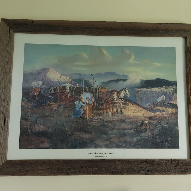 Bill Chappell Print «How The West Was Won» Cowboy Western Landscape 35″ x 26″