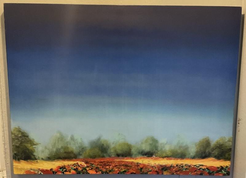Original Connie Togel Acrylic painting on canvas. Huge 48” X 27” Listed Artist
