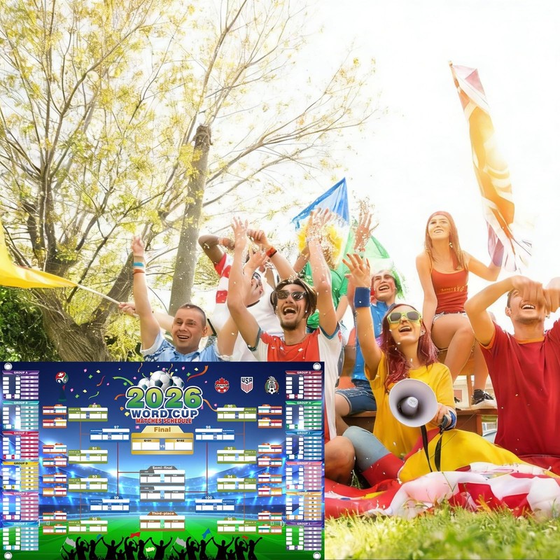 Wikadada 2026 World Cup Wall Chart Poster 2026 Schedule Calendar-A gallery