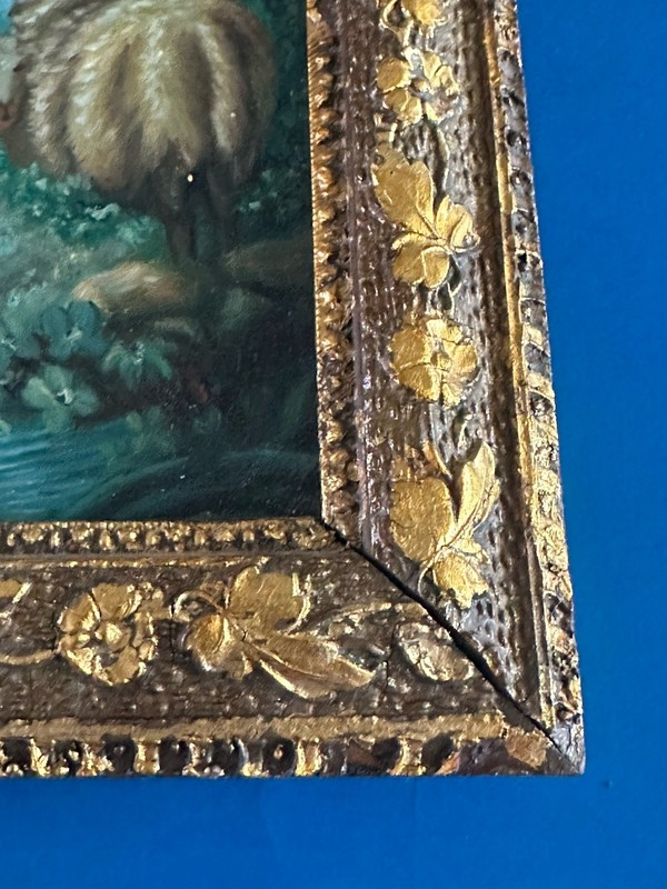 After Francois Boucher Original 19th Century Oil “The Little Shepherdess”Framed gallery