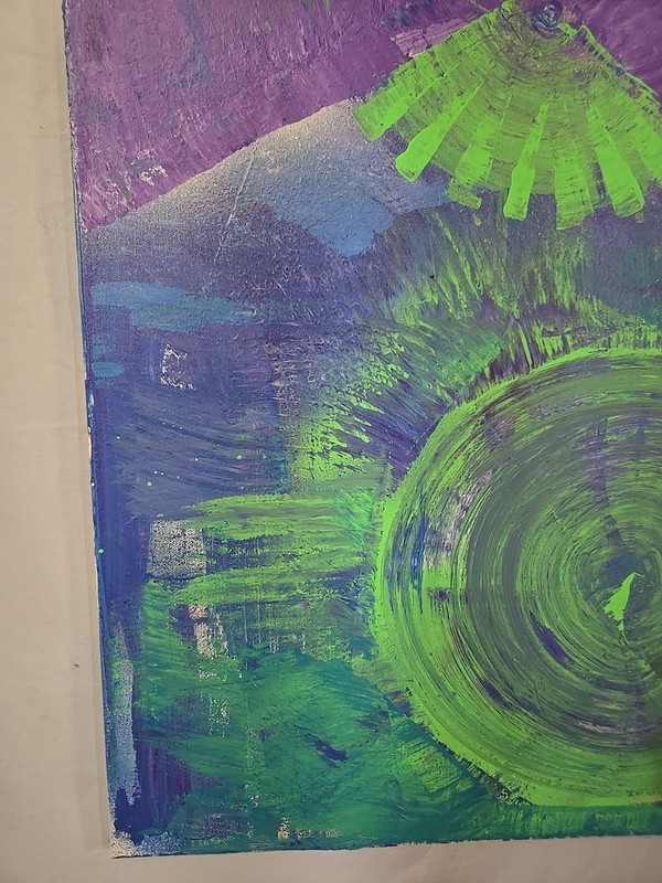 18×24 Acrylic Art Abstract Work ~ When Aliens Come gallery