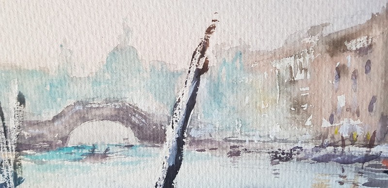 314 Original Aquarell Gemälde Malerei impressionistisch Venedig venezia gallery