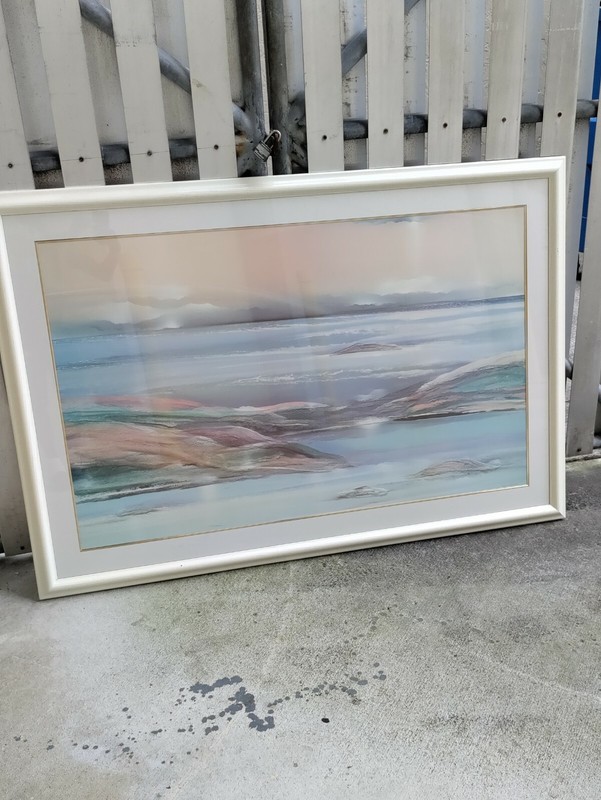 Elba Alvarez, "Sea At The Dawn print 1987 Super Huge , Print gallery