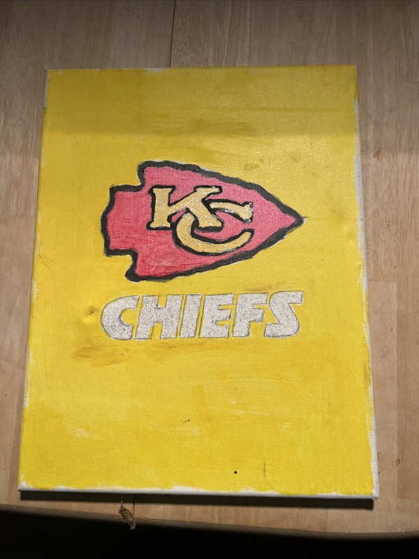 Hand painted KC Chiefs Canvas Unique