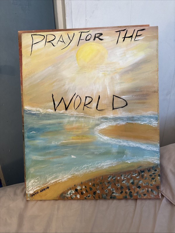 One Of A Kind Pray For The World Painting By Rosie Pham