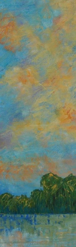 Colorful Oil on Board Coastal Scene by Virginia Artist Kelly Hutchinson