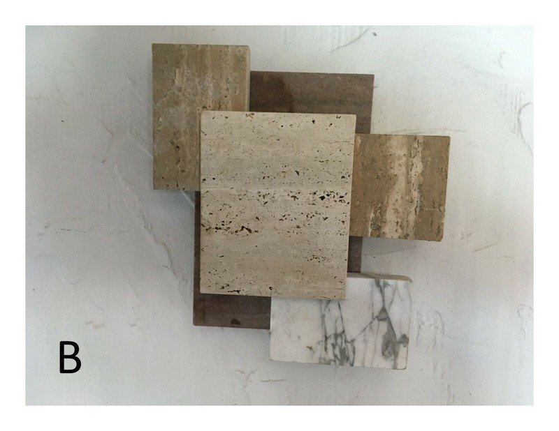 Original Abstract Stone Wall Sculpture Art Mid Century Modern Style Brutalist