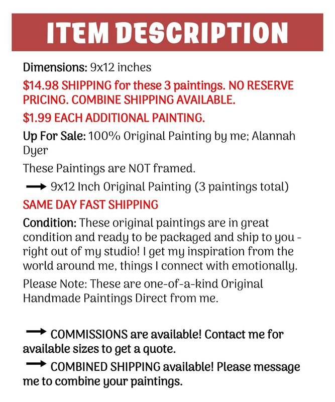 Original Winnie The Pooh Painting Bundle By Alannah Dyer- Acrylic 9x12 in Tigger gallery