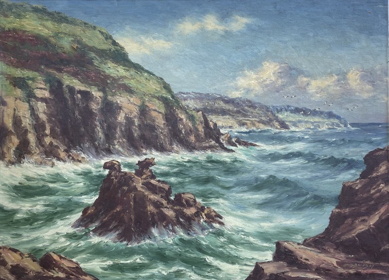 Louis Bendtsen Cliffs At Sea Baltic Sea Island Bornholm Sandkaas Allinge