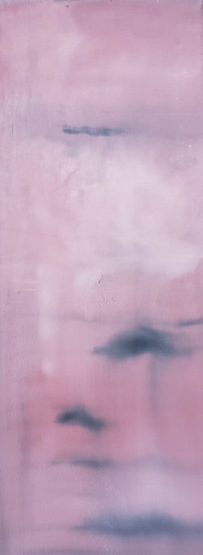 Original 2002 Signed Liz Lima Friel Textured Abstract Art Painting on Canvas