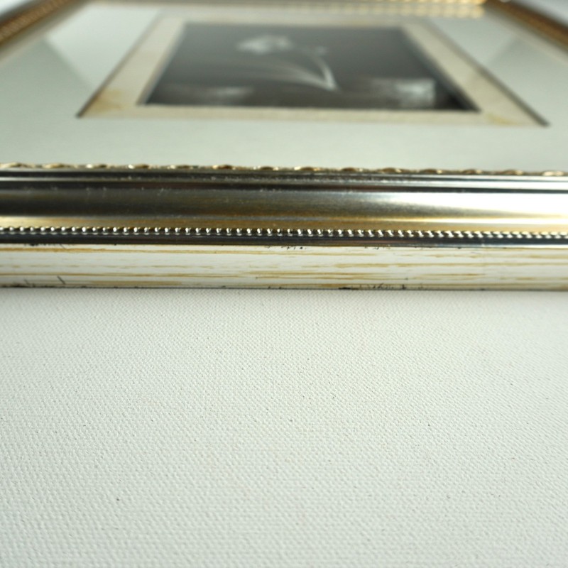 VTG Paragon Picture Gallery Framed Art Still Life Amaryllis Silver Gold Flower gallery