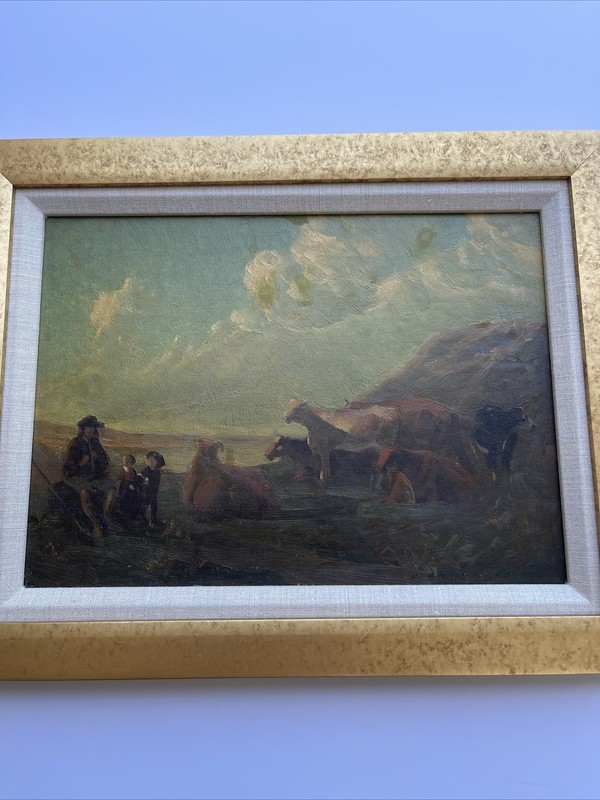 Edward Dufner Painting Impressionism Study Listed Famous Antique 1899 Louvre Oil gallery