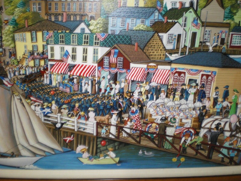 Cissy Buchanan Acrylic Masonite 4th of July Celebration Kennebunk Port Maine gallery