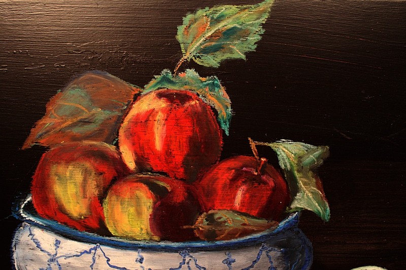 Oil Painting on Wood Board by LYNN RUTH MILLER Signed Still Life gallery