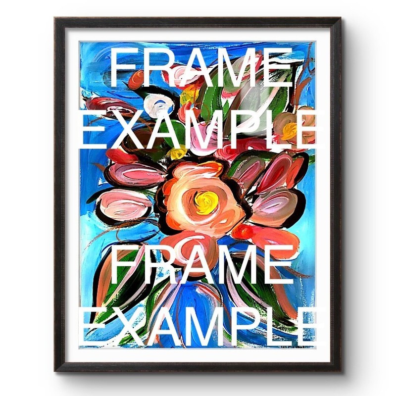 WS original flowers for mom hand painted 12X16 canvas abstract modern fine art gallery