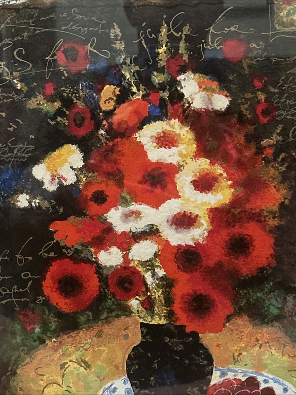 Alexander And Wissotzky Artist Embellished Red Flowers With Cherries gallery
