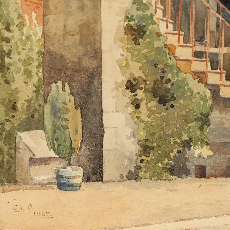 C. L. P. - 1927 Watercolour, Entrance To Banqueting Hall, King's Manor gallery