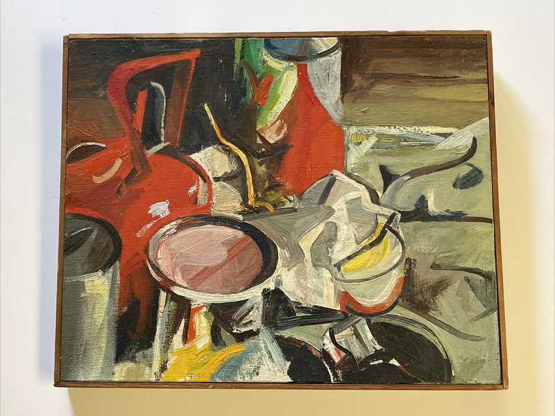 Vintage Painting Abstract Cubism Modernism Still Life 1960’s Russia Poland Wow