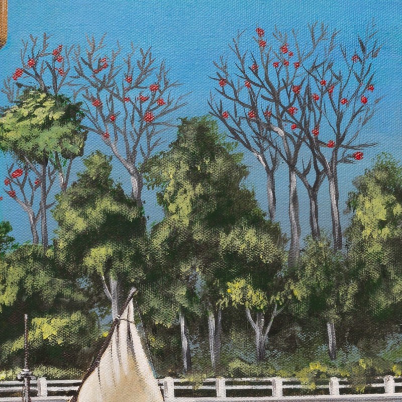 Original Vietnam Heritage Art – Phan Thiết Water Tower Painting – 20x16 Acrylic gallery