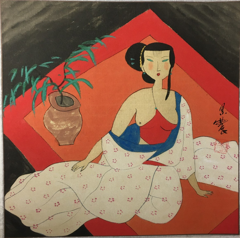 Hu Yongkai – Signed – Summer Noon – Chinese Art Ink Gouache On Paper
