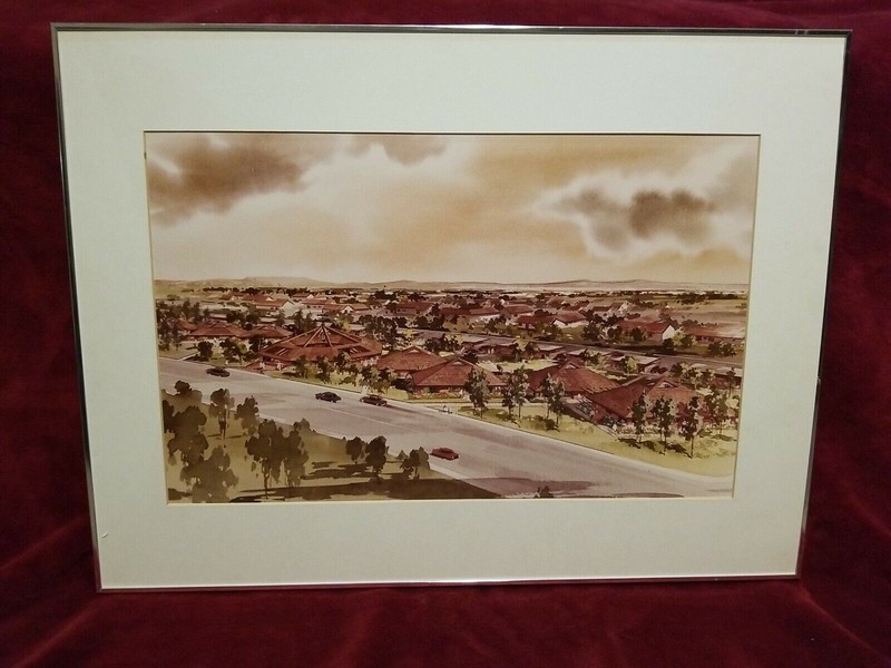 Architectural Rendering Drawings Bakersfield City Buildings Milazzo Watercolor