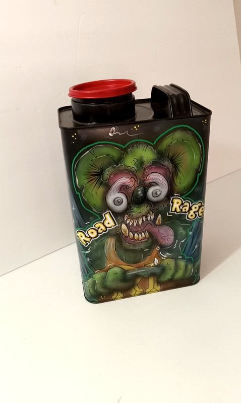 Hand-Painted Rat Fink on Thinner Can – Licensed by Roth Estate One of a Kind! gallery