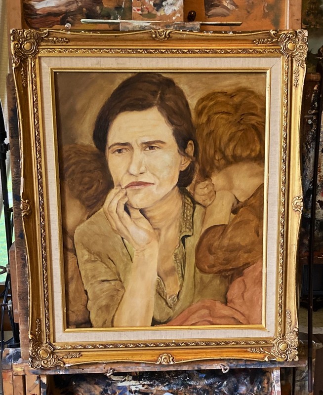 «Migrant Mother» Vanwinkle original oil painting of iconic DOROTHEA LANGE photo