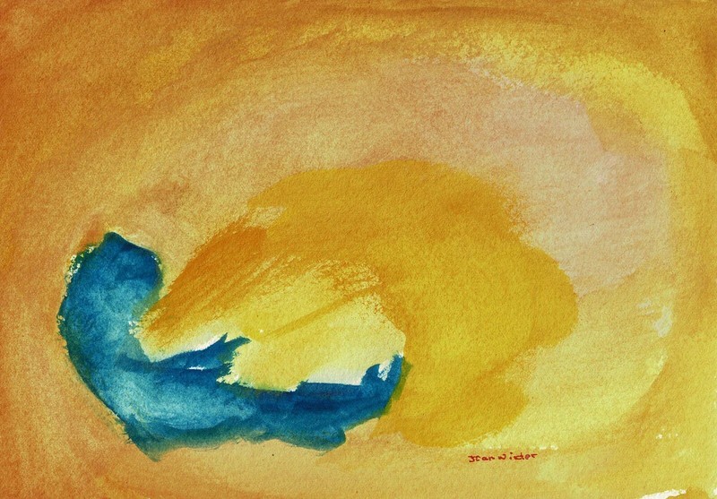 Art Free Shipping-Original Painting-Imagination»Birth Tunnel» 7×5″watercolor -JW