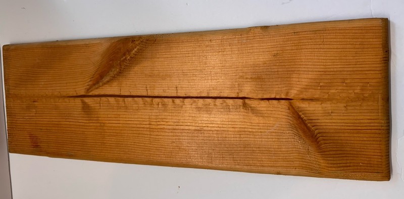 Vtg Folk Art Rustic Slab Board Mountain Lake Scene Hunting Cabin Bark Tree 7x22” gallery