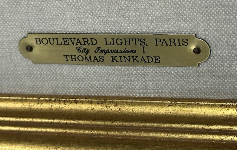 (Rare) Boulevard Lights, Paris Signed Thomas Kinkade Canvas 61/120 Studio Proof gallery