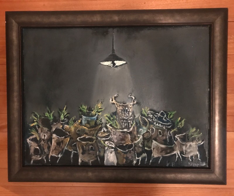 Yosl Bergner “Enlightenment “ 60 cm x80 cm .painting only