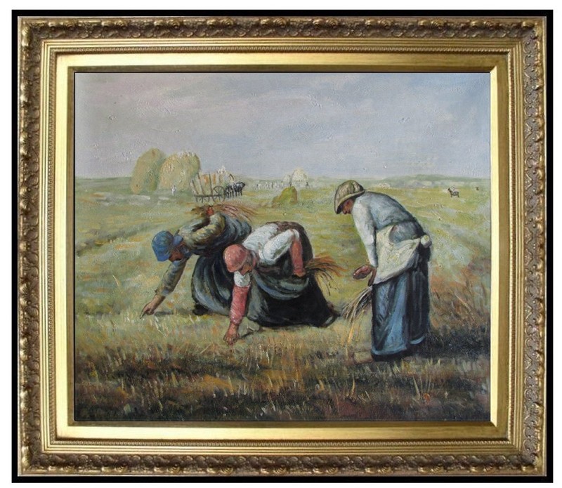 Framed Millet Jean-Francois the Gleaners Repro Hand Painted Oil Painting 20x24in