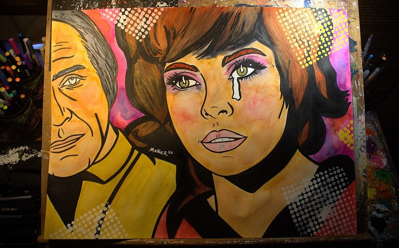 star trek artwork Khan ‘Impossible choices’ 18×24 watercolor original Mohler