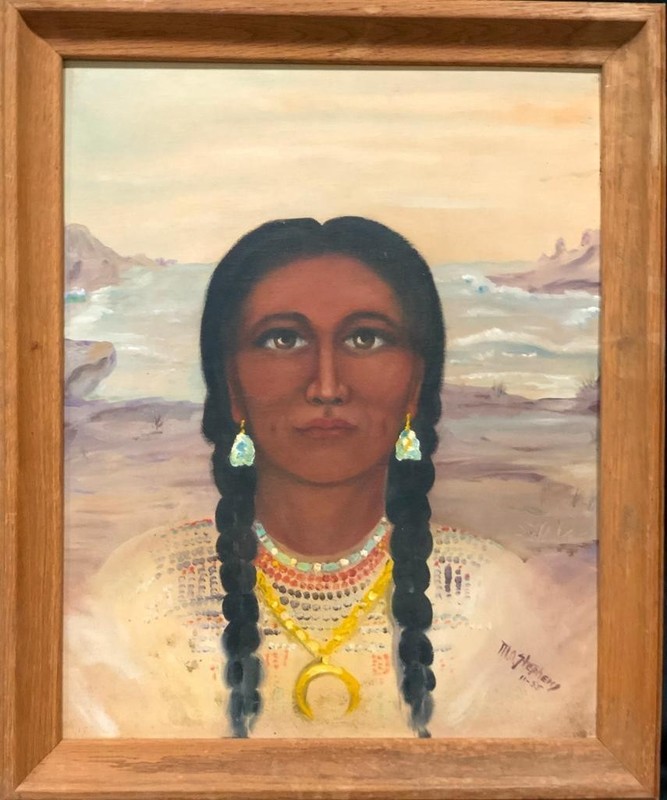 Original Native American Painting By M. A. Stephens, 1955