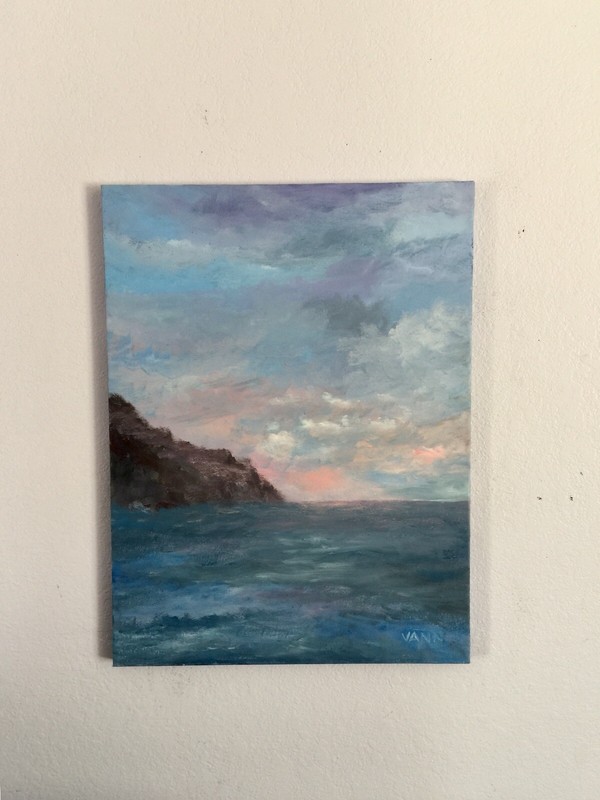 NEW ORIGINAL OIL ON CANVAS LARGE SEASCAPE PAINTING 18in x 24in SIGNED UNFRAMED gallery